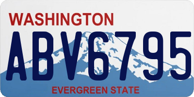 WA license plate ABV6795