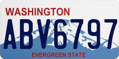 WA license plate ABV6797