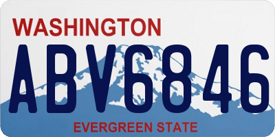 WA license plate ABV6846