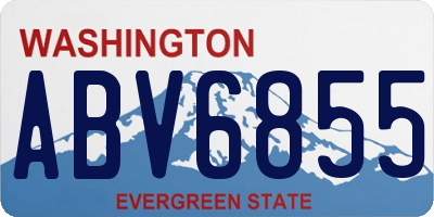 WA license plate ABV6855