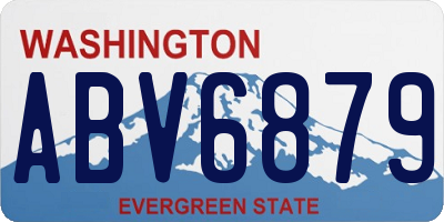 WA license plate ABV6879