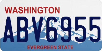 WA license plate ABV6955