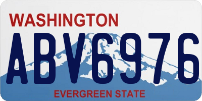 WA license plate ABV6976