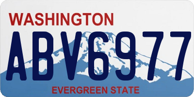 WA license plate ABV6977