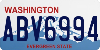 WA license plate ABV6994