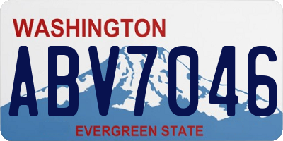 WA license plate ABV7046