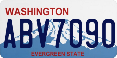 WA license plate ABV7090