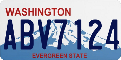 WA license plate ABV7124