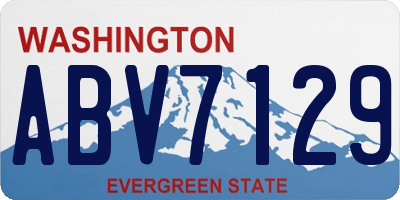 WA license plate ABV7129