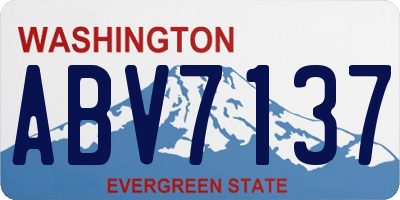 WA license plate ABV7137