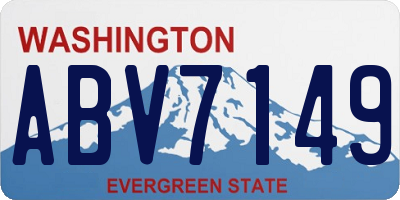 WA license plate ABV7149
