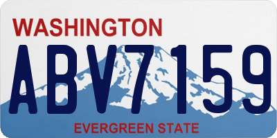 WA license plate ABV7159