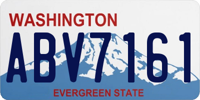 WA license plate ABV7161