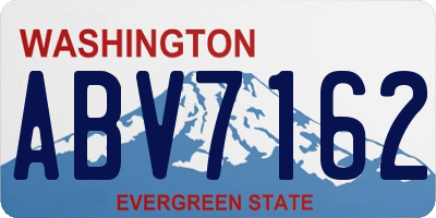 WA license plate ABV7162