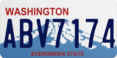 WA license plate ABV7174