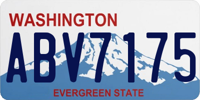 WA license plate ABV7175