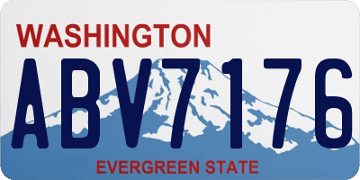 WA license plate ABV7176