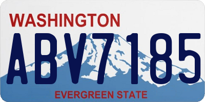 WA license plate ABV7185