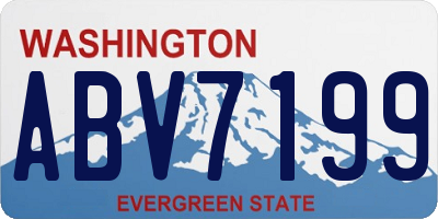 WA license plate ABV7199