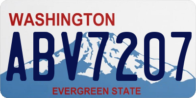 WA license plate ABV7207