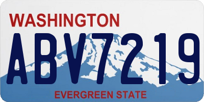 WA license plate ABV7219
