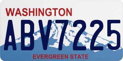 WA license plate ABV7225