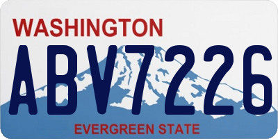 WA license plate ABV7226