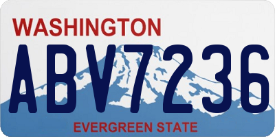 WA license plate ABV7236