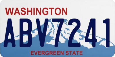 WA license plate ABV7241