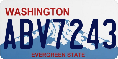 WA license plate ABV7243