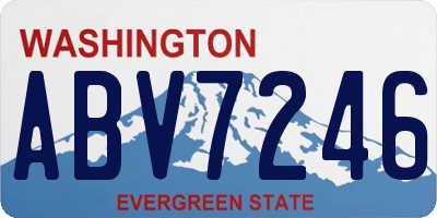 WA license plate ABV7246