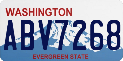 WA license plate ABV7268