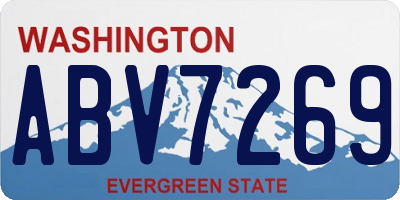 WA license plate ABV7269
