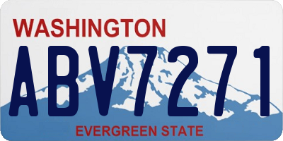 WA license plate ABV7271
