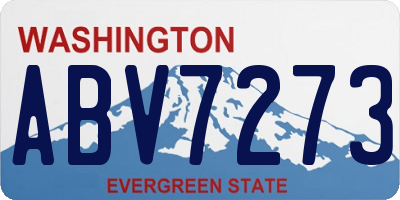 WA license plate ABV7273