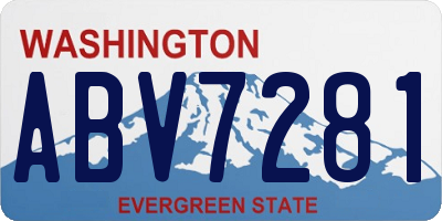 WA license plate ABV7281