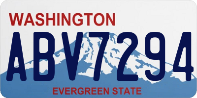WA license plate ABV7294