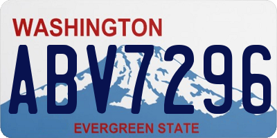 WA license plate ABV7296