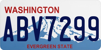 WA license plate ABV7299