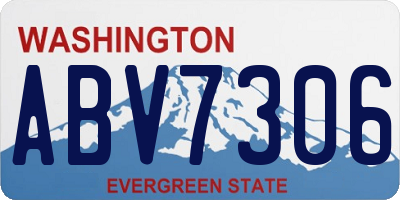 WA license plate ABV7306