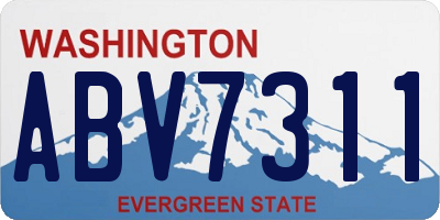 WA license plate ABV7311