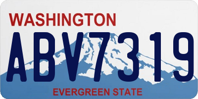 WA license plate ABV7319