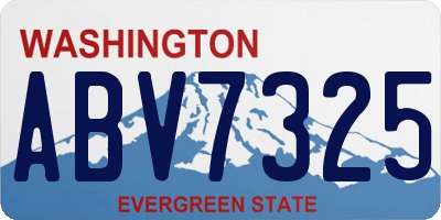 WA license plate ABV7325