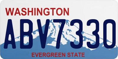 WA license plate ABV7330