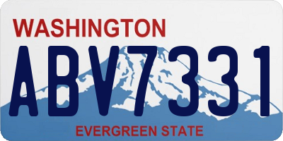 WA license plate ABV7331