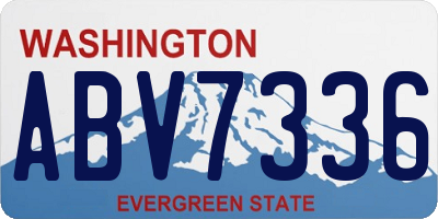WA license plate ABV7336