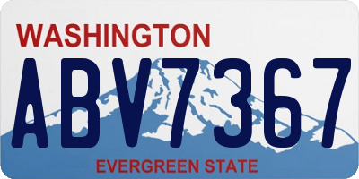WA license plate ABV7367