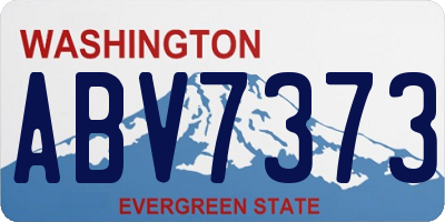 WA license plate ABV7373