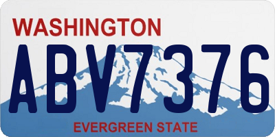 WA license plate ABV7376