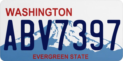 WA license plate ABV7397